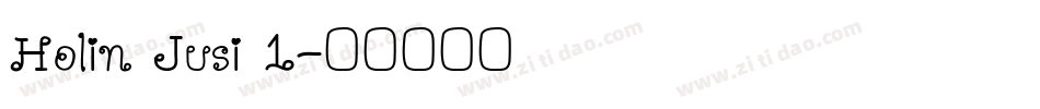 Holin Jusi 1字体转换